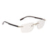 Sirts Grey Black Metal Rimless Rectangular Light Weight AD1046 - Lens Caravan